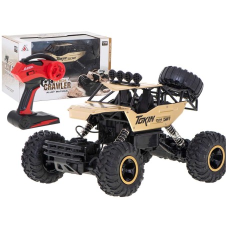 Samochód RC ROCK CRAWLER Terenowy Metalowy Zdalnie Sterowany Złoty - VivoSklep.pl