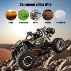 Samochód RC ROCK CRAWLER Buggy Duży 51cm 1:8 Metalowy 2028 E19256 Złot