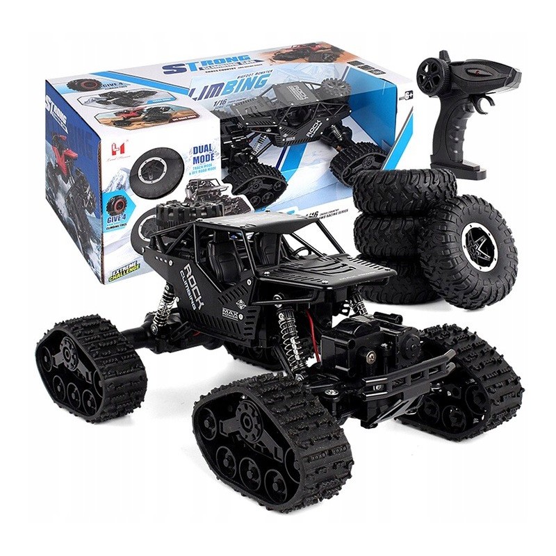 Samochód zdalnie sterowany na pilota RC Rock Crawler 4x4 LHC012 auto 2w1 czarny