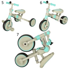 Rowerek Trójkołowy TRIKE FIX V4 dla Dzieci Spacerówka z Daszkiem Niebi