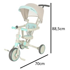 Rowerek Trójkołowy TRIKE FIX V4 dla Dzieci Spacerówka z Daszkiem Niebi