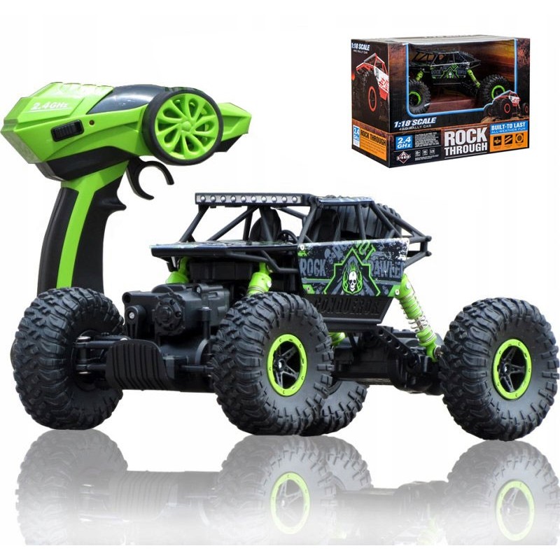 Samochód RC ROCK CRAWLER HB Toys 1:18 Terenowy Zdalnie Sterowany 2,4Ghz Zielony – VivoSklep.pl