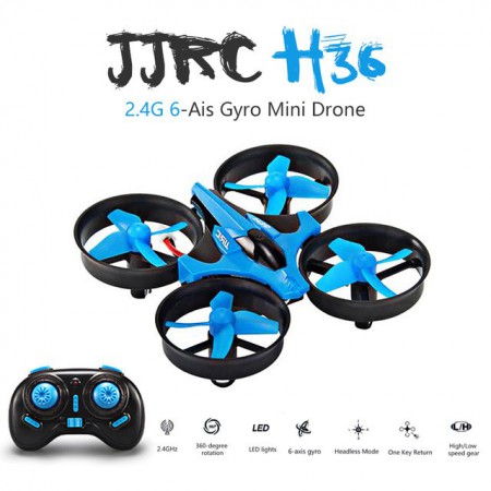 Dron RC JJRC H36 MINI Stabilizator Autopowrót Axis Headless Niebieski - VivoSklep.pl