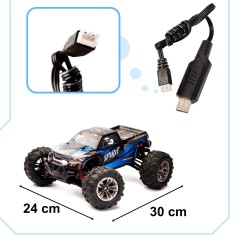 Samochód RC Q901 Zdalnie Sterowany Terenowy Bezszczotkowy 52km/h Niebi