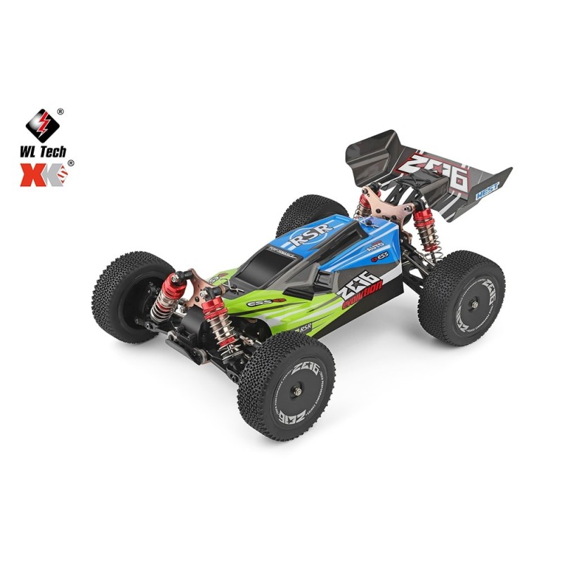 Samochód RC WLtoys 144001 Buggy Off-Road 4x4 Wyścigowy Szybki 60 km/h Zielony - VivoSklep.pl