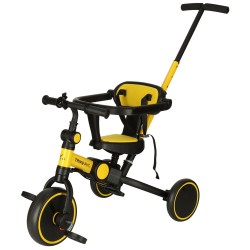 Rowerek Trójkołowy TRIKE FIX V4 dla Dzieci Spacerówka z Daszkiem Żółto