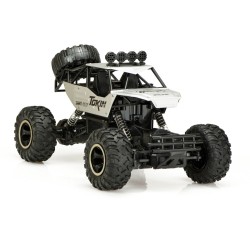 Samochód RC ROCK CRAWLER Terenowy Metalowy Zdalnie Sterowany Srebrny V