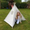 Namiot Indiański TIPI WIGWAM Domek dla Dzieci do Zabawy Lniany 135 cm