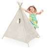 Namiot Indiański TIPI WIGWAM Domek dla Dzieci do Zabawy Lniany 135 cm