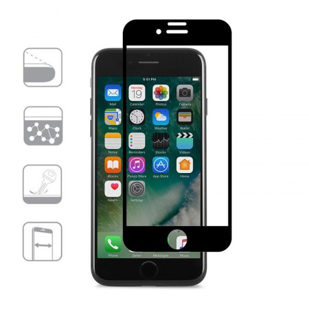 Szkło Hartowane Moshi IonGlass Black Apple iPhone 7 6S 6