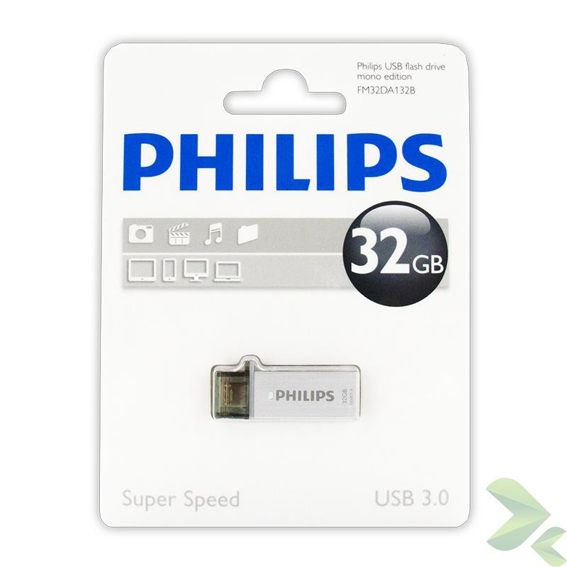 Pendrive 32GB USB 3.0 Micro Philips Mono Edition Pamięć Szary - VivoSklep.pl