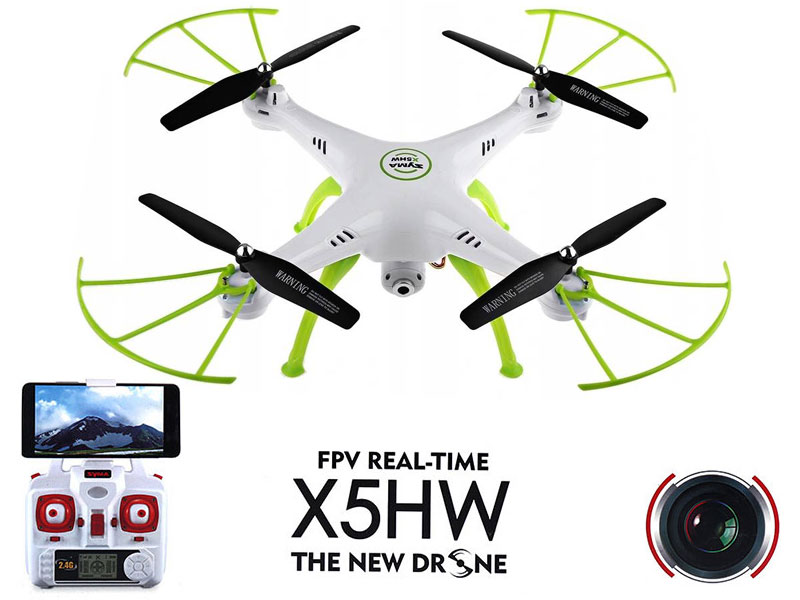 Dron RC SYMA X5HW Quadrocopter z Kamerą FPV Wi-Fi 2,4 GHz Biały - VivoSklep.pl 2