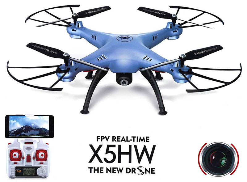 Dron RC SYMA X5HW Quadrocopter z Kamerą FPV Wi-Fi 2,4 GHz Niebieski - VivoSklep.pl 2